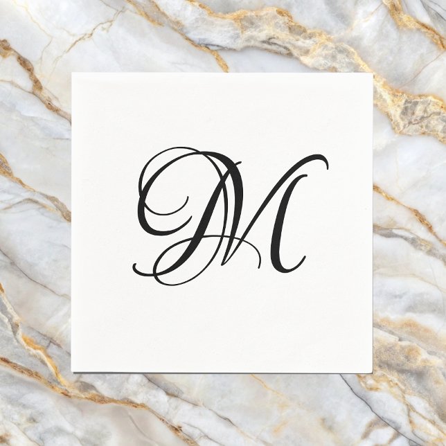 Modern Monogram Initial  Napkins (Creator Uploaded)