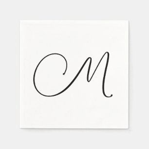 Modern Monogram Initial Napkins