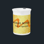 Modern monogram initial professional gold color beverage pitcher<br><div class="desc">You Can Easily Change the Details,  Types,  Colors,  Sizes,  Characters.</div>