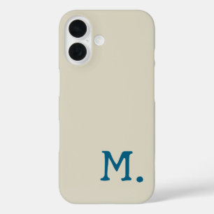 Modern Monogram Initial Replace Add Yours iPhone 16 Case