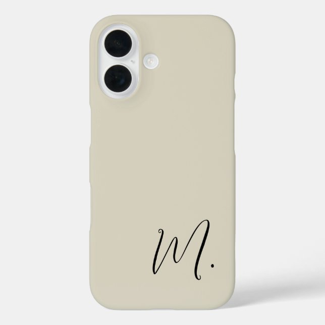 Modern Monogram Initial Replace Add Yours Case-Mate iPhone Case (Back)