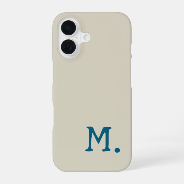 Modern Monogram Initial Replace Add Yours Iphone Case (Back)