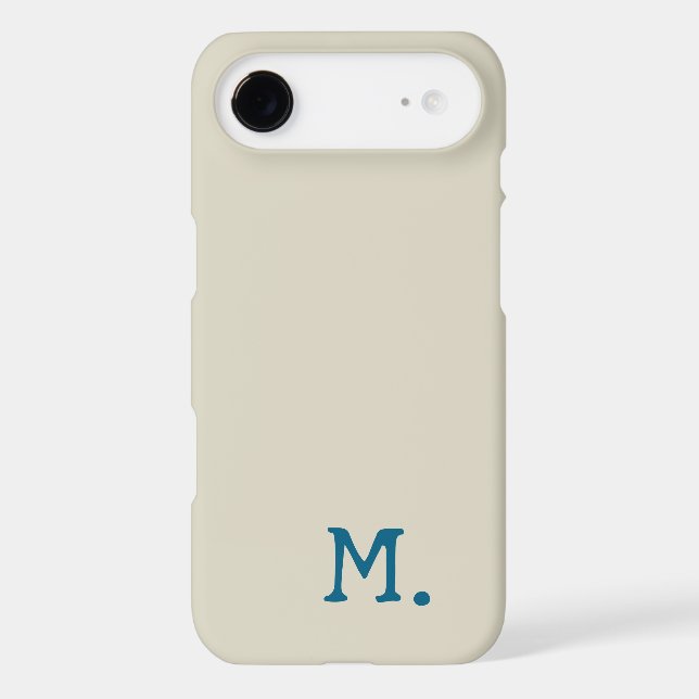 Modern Monogram Initial Replace Add Yours iPhone Case (Back)