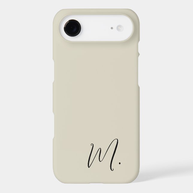 Modern Monogram Initial Replace Add Yours iPhone Case (Back)