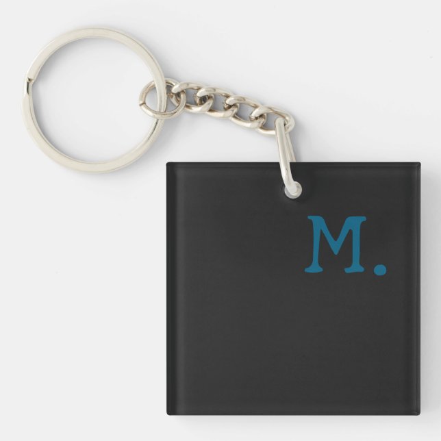 Modern Monogram Initial Replace Add Yours Keychain (Front)