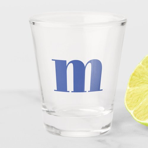 Modern Monogram Initial Shot Glass