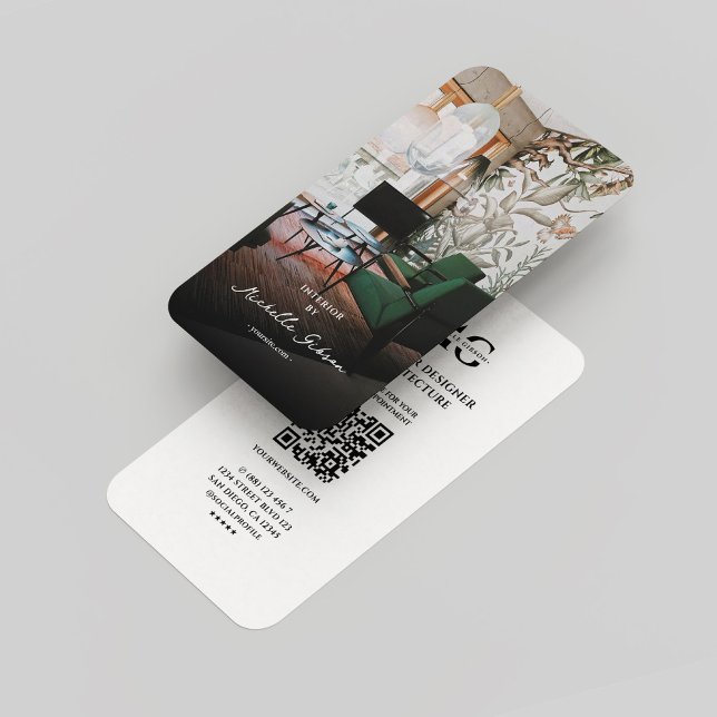 Modern Monogram Interior Designer Photo Business Card (Modern Monogram Interior Designer Photo Business Card
)