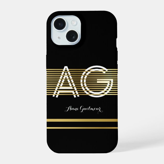 modern monogram iphone case (Back)