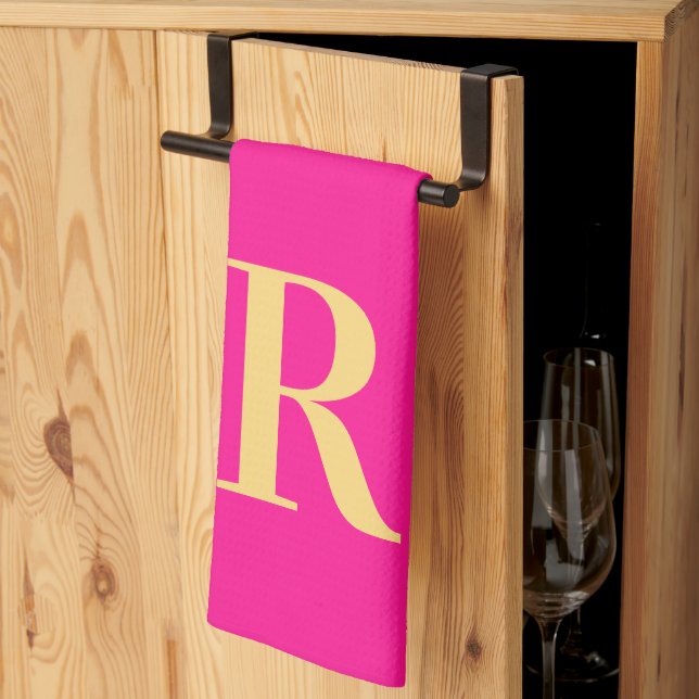 Modern Monogram Kitchen Towel (Thirds Fold)