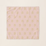 Modern Monogram Letter Typewriter Typography Blush Scarf<br><div class="desc">Cute modern typewriter typography monogram pattern with the letter of your choosing,  in blush and gold.</div>