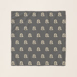 Modern Monogram Letter Typewriter Typography Gray Scarf<br><div class="desc">Cute modern typewriter typography monogram pattern with the letter of your choosing,  in charcoal gray and cream.</div>