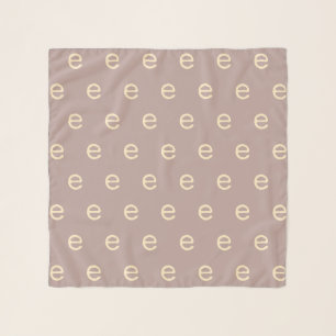 Modern Monogram Letter Typewriter Typography Mauve Scarf