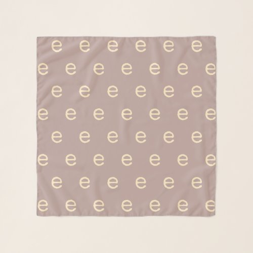 Modern Monogram Letter Typewriter Typography Mauve Scarf