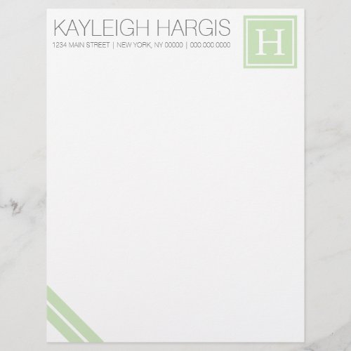 Modern Monogram Letterhead