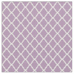 Modern Monogram Light Purple Quatrefoil Pattern Fabric