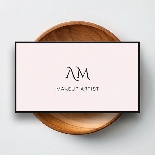 Modern Monogram Lightpink Business Card