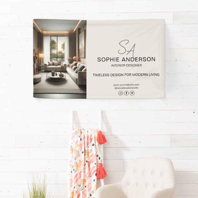 Modern Monogram Logo Photo Professional Business Banner (Insitu)