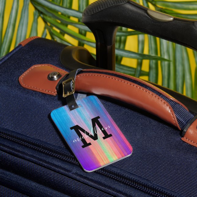 Modern Monogram Luggage Tag  (Front Insitu 1)