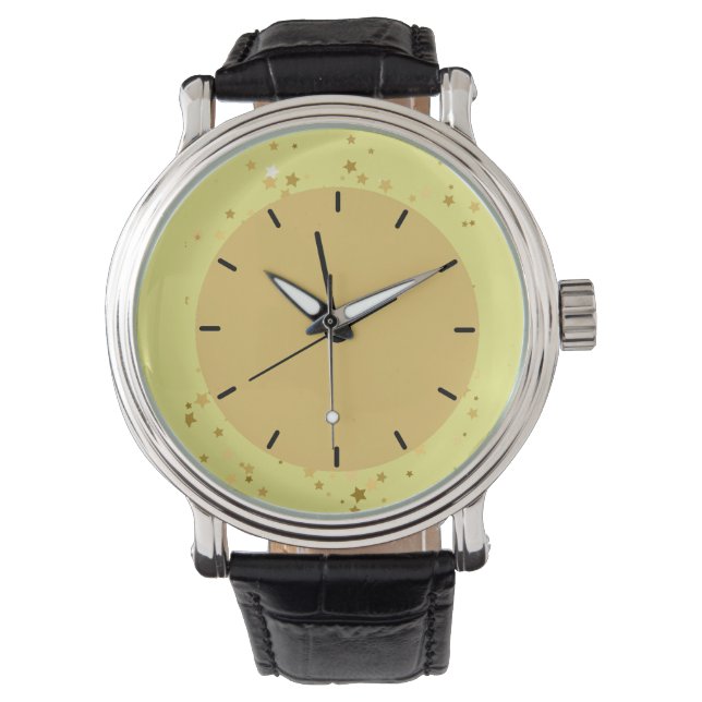 Modern Monogram Men's Leather Watch (Front)