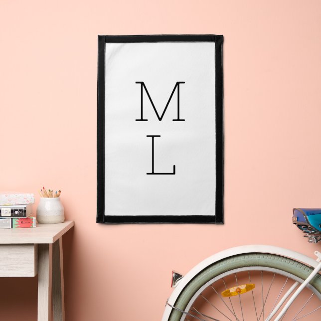 Modern Monogram Minimal Typography Initials Letter Pennant (Insitu 2)