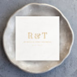 Modern Monogram Minimalist Wedding Foil Napkins<br><div class="desc">Modern Monogram Minimalist Wedding Foil Napkins. Click the personalize button to customize this design with your own text.</div>