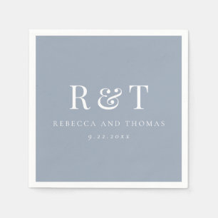 Modern Monogram Minimalist Wedding Napkins