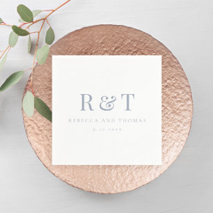 Modern Monogram Minimalist Wedding Napkins