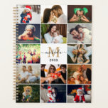 Modern Monogram & Name 14-Photo Collage Planner<br><div class="desc">Add a monogrammed initial,  name and 14 photos to this modern planner. If you need any help customizing this,  please message me using the button below and I'll be happy to help.</div>
