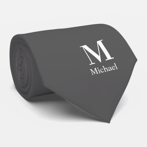 Modern Monogram Name Custom  Neck Tie