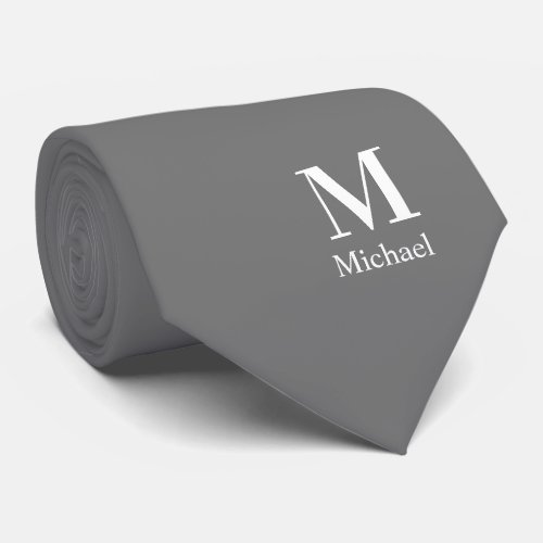 Modern Monogram Name Custom  Neck Tie