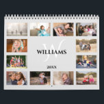 Modern Monogram Name Gray Custom 2024 Photo Calendar<br><div class="desc">Create your own modern custom photo calendar. The chic neutral gray cover shows all your photos lining the edges with gray separating them and a space in the middle with your name, monogram, and the year in an elegant font. Take your favorite photos and replace the sample images for each...</div>