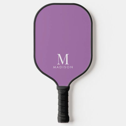 Modern Monogram Name Lavender Pickleball Paddle