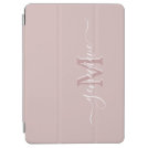 Modern Monogram Name Script Girly Blush Pink iPad Air Cover Modern Monogram Name Script Girly Blush Pink iPad Air Cover