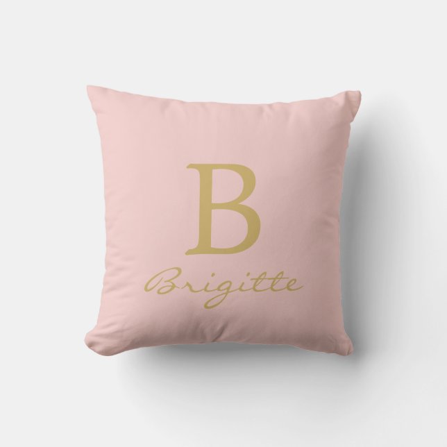 Modern Monogram Name Script Letter B Template Throw Pillow (Front)