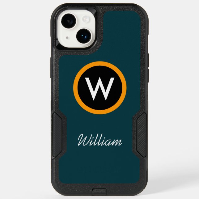 Modern Monogram Name Template Otterbox iPhone Case (Back)