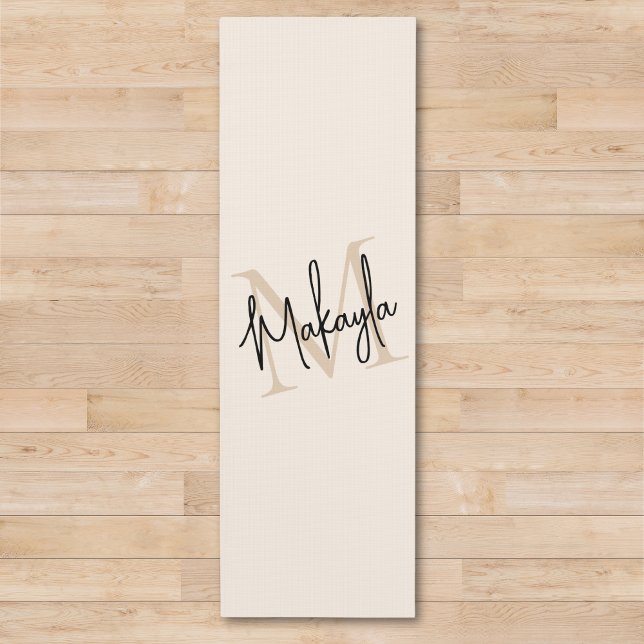 Modern Monogram Name  Yoga Mat (Creator Uploaded)