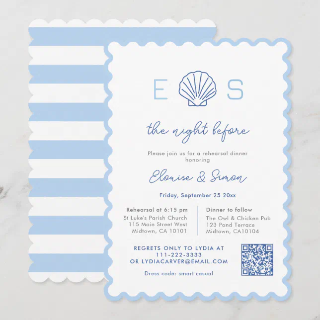 strapless open back dress Art Deco Rehearsal Dinner Invitation Navy Gold Wedding Invitation