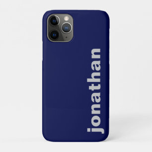 Modern Monogram Navy Blue iPhone 11 Pro Case