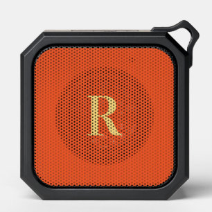 Modern Monogram Orange Bluetooth Speaker