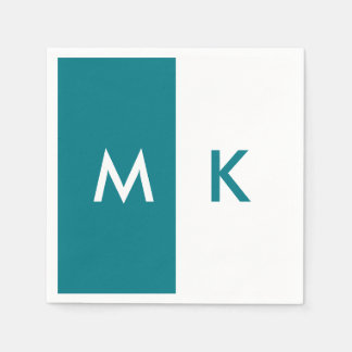 Modern Monogram Paper Napkins