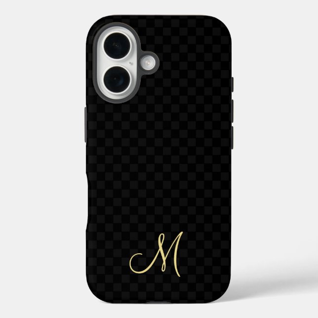 Modern Monogram Pattern iPhone Slim Fit Hard Case (Back)
