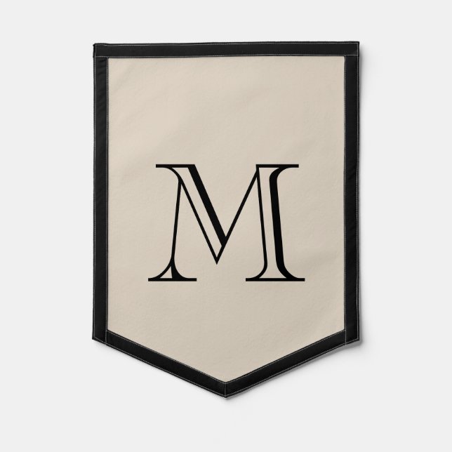 Modern Monogram Pennant (Front)