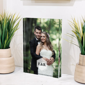 Modern Monogram Photo Block