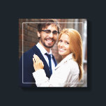 Modern Monogram Photo Canvas Print<br><div class="desc">Full bleed photo canvas featuring an elegant thin frame and a 3-letter monogram. Personalize it with your wedding date,  family name,  or any text of your choice for a beautiful and unique piece of wall art.</div>