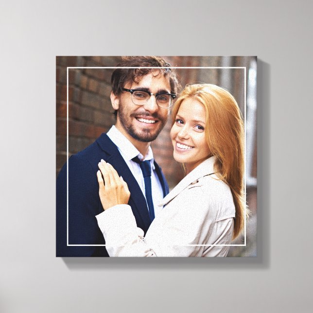 Modern Monogram Photo Canvas Print (Front)