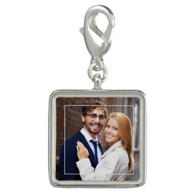 Modern Monogram Photo Charm (Front)