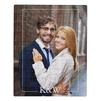 Modern Monogram Photo Jigsaw Puzzle