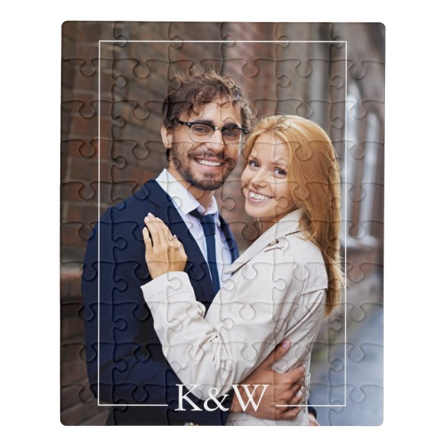 Modern Monogram Photo Jigsaw Puzzle (Puzzle Vertical)