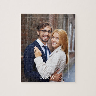 Modern Monogram Photo Jigsaw Puzzle