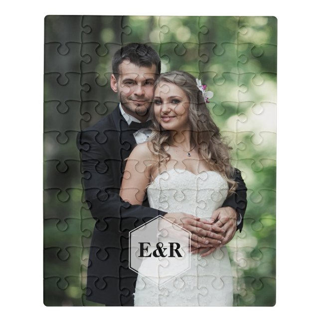 Modern Monogram Photo Jigsaw Puzzle (Puzzle Vertical)